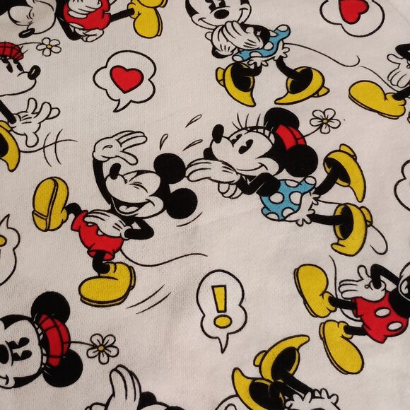 Disney Minnie & Mickey Mouse All-Over Print White Lightweight Hoodie Women’s S - Picture 4 of 14